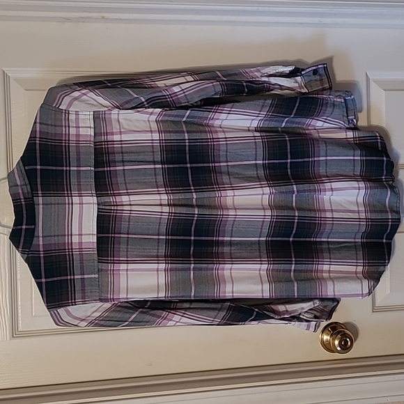 Plaid Layering Button up Top - Picture 9 of 13